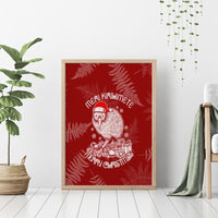 New Zealand Christmas Canvas Wall Art Silver Fern Mix Kiwi Bird Ver01 LT7 - Polynesian Pride