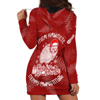 New Zealand Christmas Hoodie Dress Silver Fern Mix Kiwi Bird Ver01 LT7 - Polynesian Pride