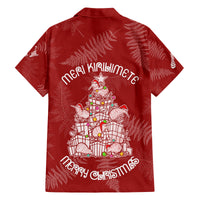 New Zealand Christmas Family Matching Tank Maxi Dress and Hawaiian Shirt Silver Fern Mix Kiwi Bird Ver02 LT7 - Polynesian Pride