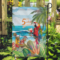 Aloha Hawaii Christmas Garden Flag It's 5 o'clock Somewhere
