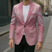 Breast Cancer Awareness Maori Aotearoa Blazer Manta Ray - Pink Glaze - Polynesian Pride