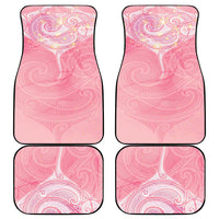 Breast Cancer Awareness Maori Aotearoa Car Mats Manta Ray - Pink Glaze - Polynesian Pride