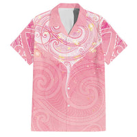 Breast Cancer Awareness Maori Aotearoa Family Matching Tank Maxi Dress and Hawaiian Shirt Manta Ray - Pink Glaze - Polynesian Pride