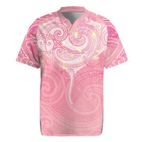 Breast Cancer Awareness Maori Aotearoa Rugby Jersey Manta Ray - Pink Glaze LT7 Pink - Polynesian Pride