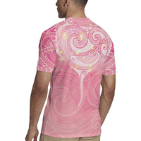Breast Cancer Awareness Maori Aotearoa Rugby Jersey Manta Ray - Pink Glaze LT7 - Polynesian Pride