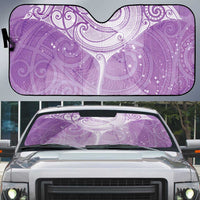 Epilepsy Awareness Maori Aotearoa Auto Sun Shade Manta Ray - Purple Glaze - Polynesian Pride