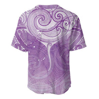 Epilepsy Awareness Maori Aotearoa Baseball Jersey Manta Ray - Purple Glaze LT7 - Polynesian Pride