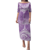Epilepsy Awareness Maori Aotearoa Family Matching Puletasi and Hawaiian Shirt Manta Ray - Purple Glaze - Polynesian Pride