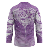 Epilepsy Awareness Maori Aotearoa Hockey Jersey Manta Ray - Purple Glaze LT7 - Polynesian Pride