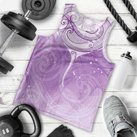 Epilepsy Awareness Maori Aotearoa Men Tank Top Manta Ray - Purple Glaze - Polynesian Pride