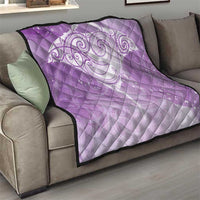 Epilepsy Awareness Maori Aotearoa Quilt Manta Ray - Purple Glaze - Polynesian Pride