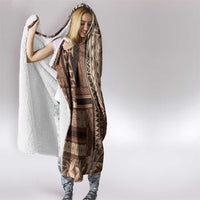 Samoa Siapo Mamanu Hooded Blanket Plumeria Mocha Motifs LT7 - Polynesian Pride