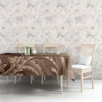 Samoa Siapo Mamanu Tablecloth Plumeria Mocha Motifs LT7 - Polynesian Pride