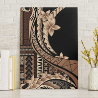 Samoa Siapo Mamanu Canvas Wall Art Plumeria Black Motifs LT7 Without Frame Black - Polynesian Pride