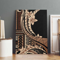 Samoa Siapo Mamanu Canvas Wall Art Plumeria Black Motifs LT7 - Polynesian Pride