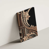 Samoa Siapo Mamanu Canvas Wall Art Plumeria Black Motifs LT7 - Polynesian Pride