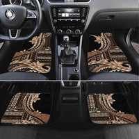 Samoa Siapo Mamanu Car Mats Plumeria Black Motifs LT7 Set 4pcs Black - Polynesian Pride