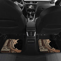 Samoa Siapo Mamanu Car Mats Plumeria Black Motifs LT7 Set 2pcs - Back Black - Polynesian Pride