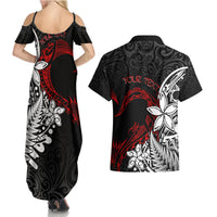 New Zealand Aotearoa Valentine Couples Matching Summer Maxi Dress and Hawaiian Shirt Couple Maori Aroha Ki a Koe Ver.02 LT7 - Polynesian Pride