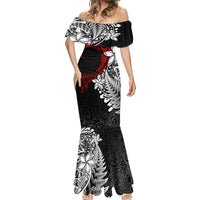 New Zealand Aotearoa Valentine Mermaid Dress Couple Maori Aroha Ki a Koe Ver.02 LT7 - Polynesian Pride
