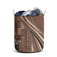 Pasifika Women's Day - Samoa Siapo Malu Tattoo Inspired Laundry Basket Brown LT7 - Polynesian Pride