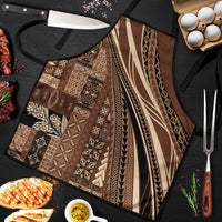 Pasifika Women's Day - Samoa Siapo Malu Tattoo Inspired Apron Brown LT7 Brown - Polynesian Pride