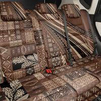 Pasifika Women's Day - Samoa Siapo Malu Tattoo Inspired Back Car Seat Cover Brown LT7 - Polynesian Pride