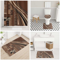 Pasifika Women's Day - Samoa Siapo Malu Tattoo Inspired Bathroom Set Brown LT7 - Polynesian Pride