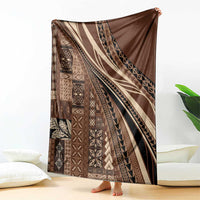 Pasifika Women's Day - Samoa Siapo Malu Tattoo Inspired Blanket Brown LT7 - Polynesian Pride