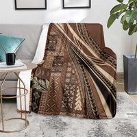 Pasifika Women's Day - Samoa Siapo Malu Tattoo Inspired Blanket Brown LT7 - Polynesian Pride