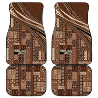 Pasifika Women's Day - Samoa Siapo Malu Tattoo Inspired Car Mats Brown LT7 - Polynesian Pride
