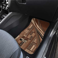 Pasifika Women's Day - Samoa Siapo Malu Tattoo Inspired Car Mats Brown LT7 - Polynesian Pride