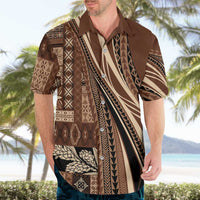 Pasifika Women's Day - Samoa Siapo Malu Tattoo Inspired Hawaiian Shirt Brown