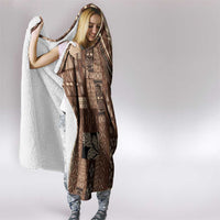 Pasifika Women's Day - Samoa Siapo Malu Tattoo Inspired Hooded Blanket Brown LT7 - Polynesian Pride