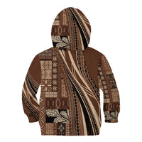 Pasifika Women's Day - Samoa Siapo Malu Tattoo Inspired Kid Hoodie Brown LT7 - Polynesian Pride
