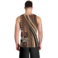 Pasifika Women's Day - Samoa Siapo Malu Tattoo Inspired Men Tank Top Brown LT7 - Polynesian Pride