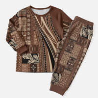 Pasifika Women's Day - Samoa Siapo Malu Tattoo Inspired Pajama Set Brown LT7 Men Brown - Polynesian Pride