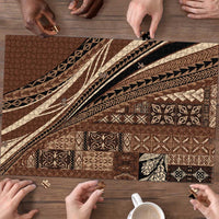 Pasifika Women's Day - Samoa Siapo Malu Tattoo Inspired Puzzle Brown LT7 - Polynesian Pride