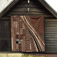 Pasifika Women's Day - Samoa Siapo Malu Tattoo Inspired Quilt Brown LT7 - Polynesian Pride