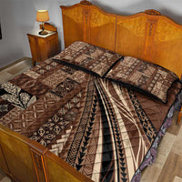 Pasifika Women's Day - Samoa Siapo Malu Tattoo Inspired Quilt Bed Set Brown LT7 - Polynesian Pride