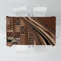 Pasifika Women's Day - Samoa Siapo Malu Tattoo Inspired Tablecloth Brown LT7 Brown - Polynesian Pride