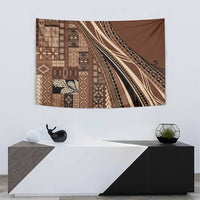 Pasifika Women's Day - Samoa Siapo Malu Tattoo Inspired Tapestry Brown LT7 - Polynesian Pride
