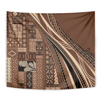 Pasifika Women's Day - Samoa Siapo Malu Tattoo Inspired Tapestry Brown LT7 - Polynesian Pride