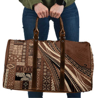 Pasifika Women's Day - Samoa Siapo Malu Tattoo Inspired Travel Bag Brown LT7 Brown - Polynesian Pride