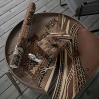 Pasifika Women's Day - Samoa Siapo Malu Tattoo Inspired Wrapping Paper Brown LT7 - Polynesian Pride