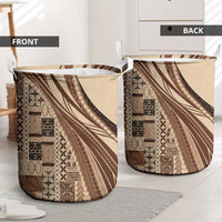 Pasifika Women's Day - Samoa Siapo Malu Tattoo Inspired Laundry Basket Beige LT7 - Polynesian Pride