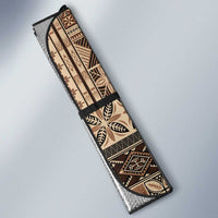 Pasifika Women's Day - Samoa Siapo Malu Tattoo Inspired Auto Sun Shade Beige LT7 - Polynesian Pride