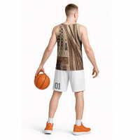 Pasifika Women's Day - Samoa Siapo Malu Tattoo Inspired Basketball Jersey Beige LT7 - Polynesian Pride