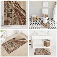 Pasifika Women's Day - Samoa Siapo Malu Tattoo Inspired Bathroom Set Beige LT7 - Polynesian Pride