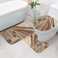 Pasifika Women's Day - Samoa Siapo Malu Tattoo Inspired Bathroom Set Beige LT7 - Polynesian Pride